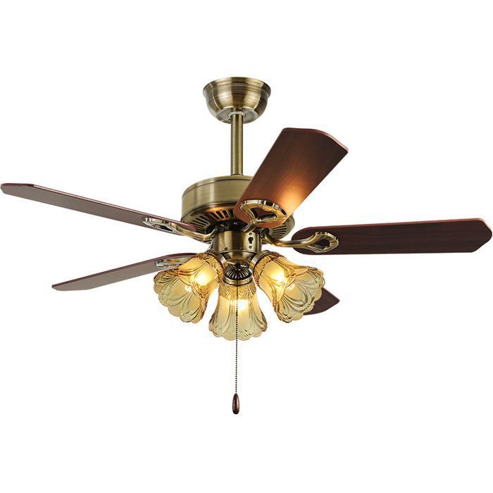 ®RISINGFF Ventilateur de plafond de style ferme avec lumière suspension de 132 cm avec télécommande pour salles à manger - Risingff