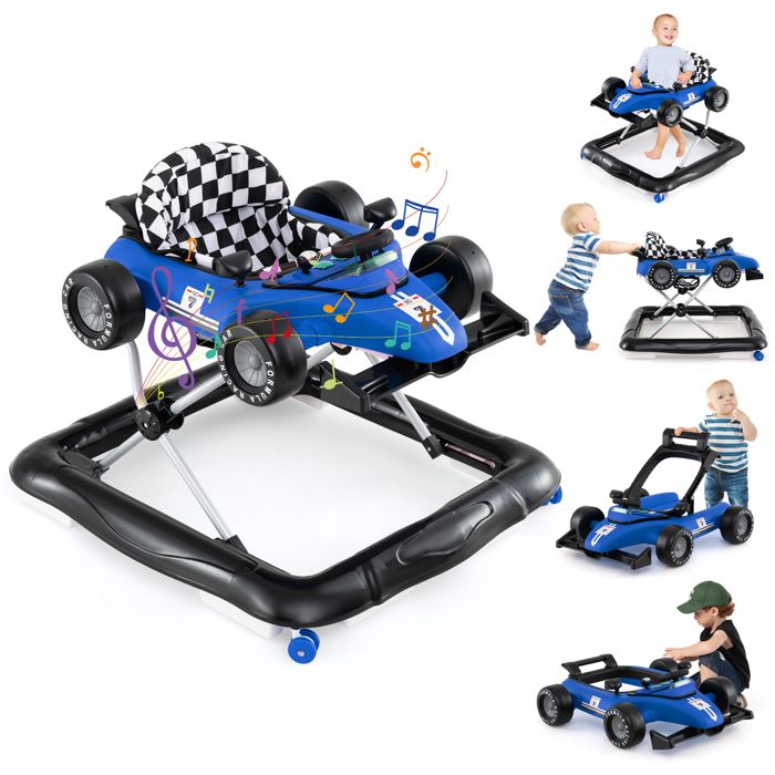 GOPLUS Trotteur Pliable pour Bébé 6-12Mois en avec Hauteurs