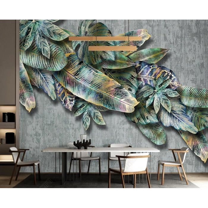 Papier Peint Feuilles Tropicales