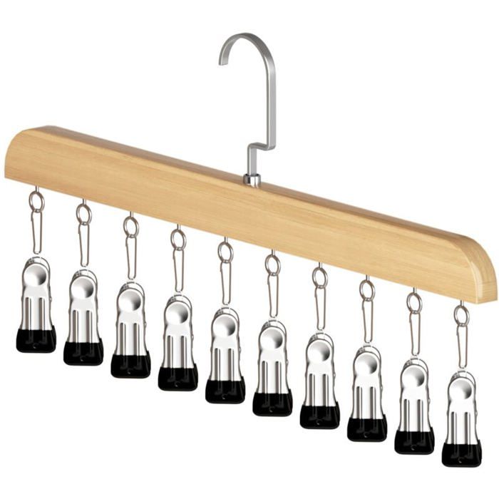 Cintre pour Chapeau Porte-Casquette Baseball avec 10 Clips en Acier Inoxydable pour Placard Chambre Casquettes Baseball suspend