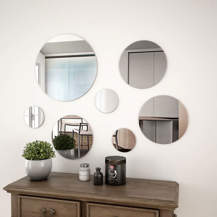 FITTERMAN Paris. Miroir Rond En Métal Argenté Circa 1
