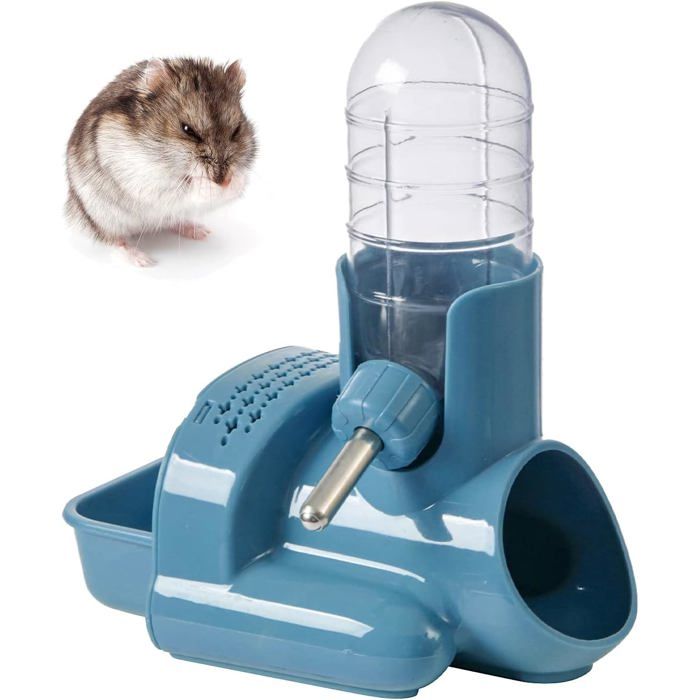 Abreuvoir hamsters bouteille suspendue bleue support petits animaux