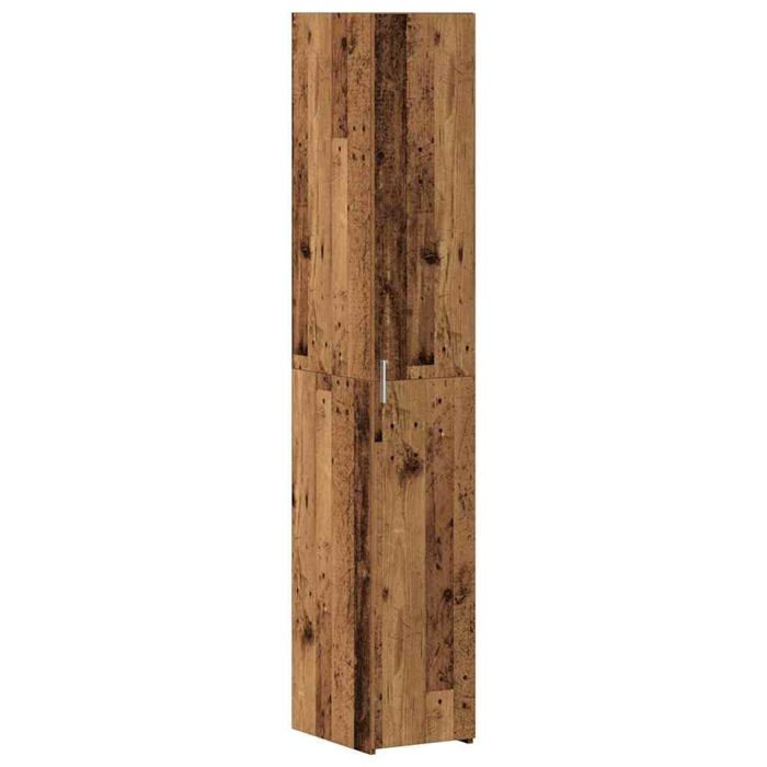 Armoire haute rustique - vidaXL - Bois ancien - Bois dingénierie - 30x425x185 cm - Style rustique - Rangement ample