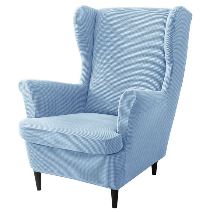 Lot de 2 Housses de Protection pour Fauteuil à Oreilles - Extensibles - avec Bras - pour Salon Chambre à Couche HOUSSE DE FAUTEUIL