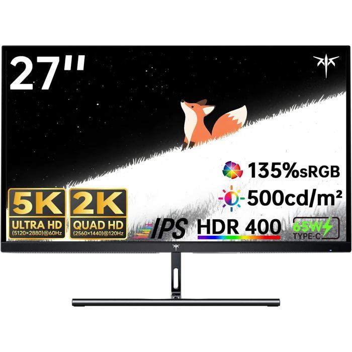 Moniteur 27 pouces KTC 5K Mode Double (5K@60Hz/2K@160Hz) HDR400 99% DCI-P3