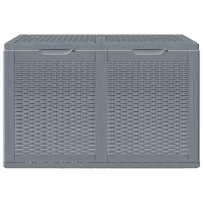 Gris Banc de rangement - SWEETY Coffre rangement de jardin - Pour balcon - gris PP rotin 180 L CL71703156335