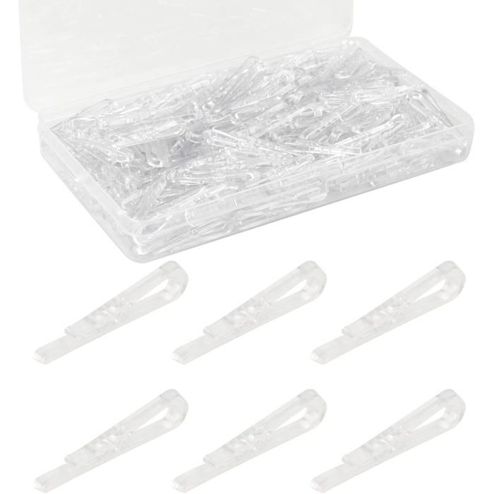 Lot de 300 Pinces à Linge en Plastique Transparent - Design Crocodile pour Tissus et Couvertures