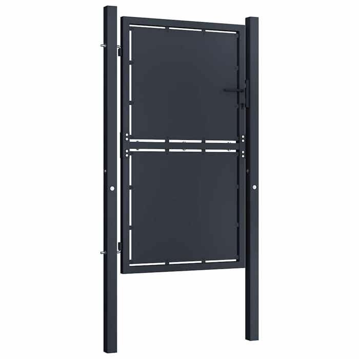 （1 pièce） Portail de jardin en acier 100 x 125 cm anthracite25 kg - Portillon hfw574572