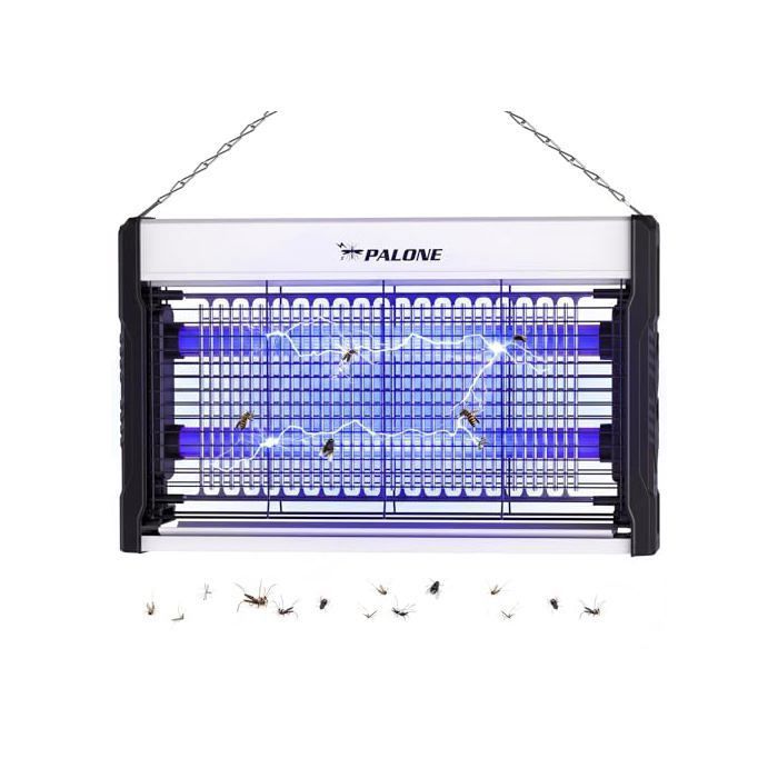 PALONE Lampe Anti-Moustiques 3200V – UV 360-400nm USB-C – Silencieuse – Grille Sécurité 3 Couches – Intérieur/Extérieur