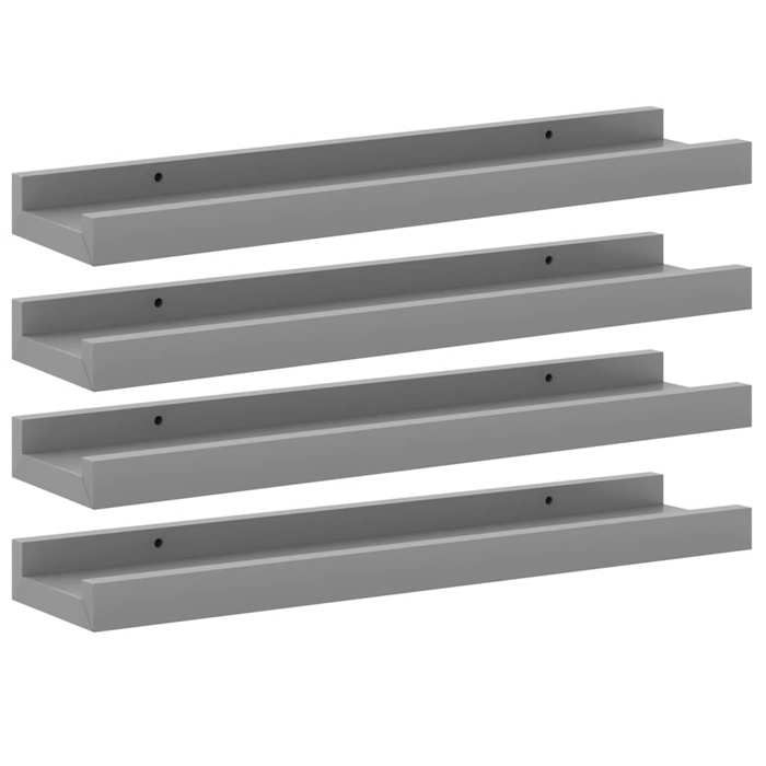 Étagères murales 4 pcs Étagères Flottante pour salon/bureau Gris 40x9x3 cm B261