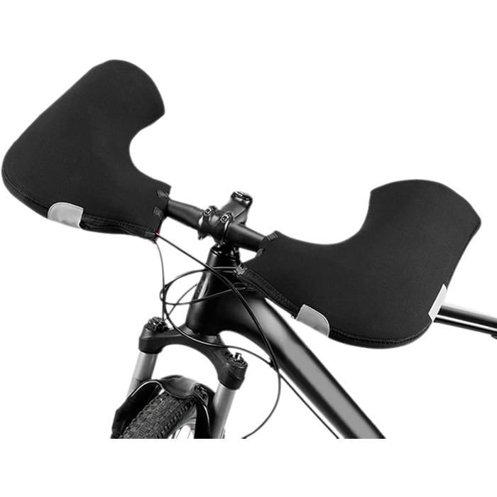 Gants de Cyclisme Gants hiver Manchons Velo Guidon Windproof étanche Chaud Super Doux Gants écran Tactile Noir