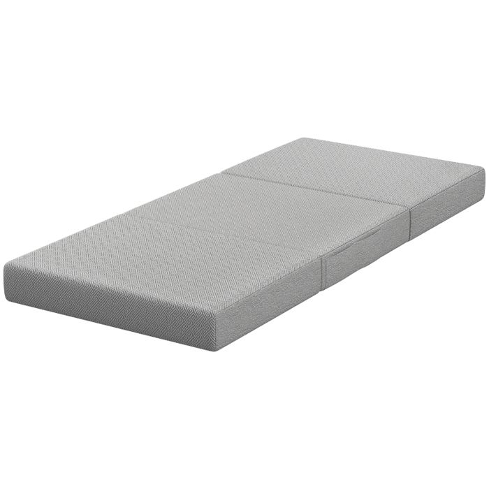 Matelas pliant 90x200 cm - Matelas pliable en 3 parties - 15 cm d’épaisseur - Surface de couchage 90x200 cm