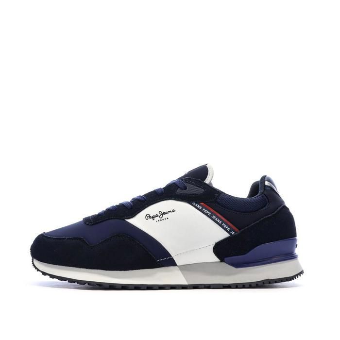 Baskets Marine/Blanche/Bleu Homme Pepe jeans Brit Road M