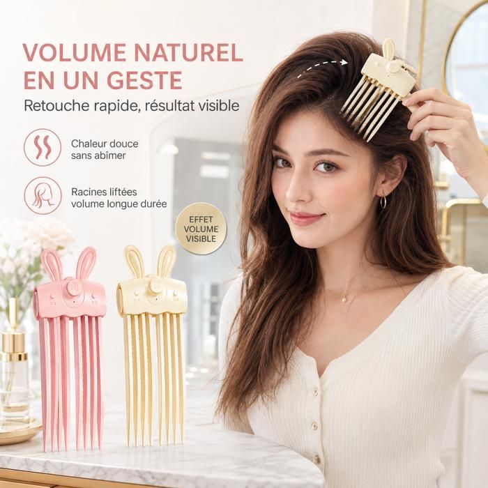 2pcs Pinces chauffantes sans fil rechargeables pour cheveux fins Volumateur de racines pour racines plates chauffage rapide 2pcs Pinces chauffantes sans fil rechargeables pour cheveux fins Volumateur de racines pour racines plates chauffage rapide
