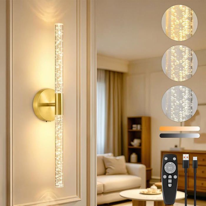Applique Murale Sans Fil LED RechargeableApplique Murale Intérieure  Lampe Murale Sans Fil Sans Percage 1 lo APPLIQUE DINTERIEUR