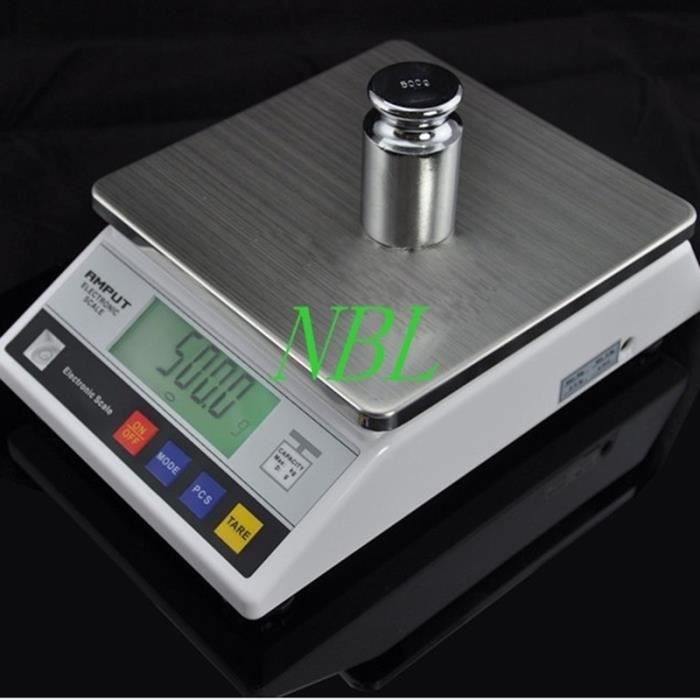 3kgx0.1g - Balance de table électronique avec écran LCD, 3 noix ...