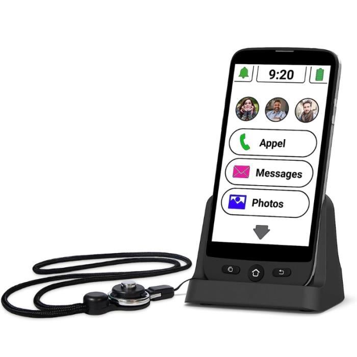 Amplicomms M510-C Smartphone 4G pour séniors - Téléphone Portable SImplifié à Grosses Touches