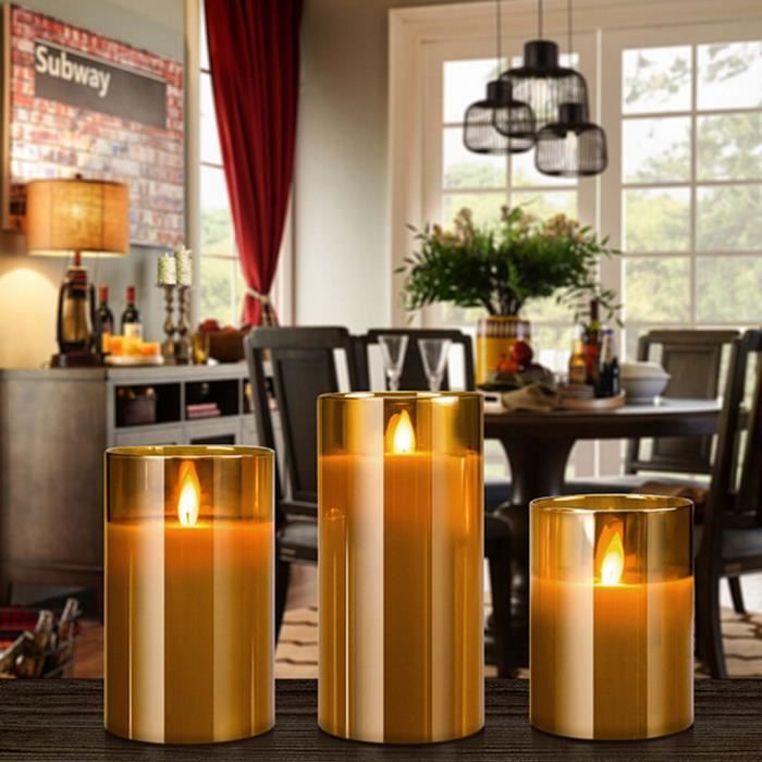 Bougies Sans Flammes Bougie Electrique A Led Scintillante En Vraie