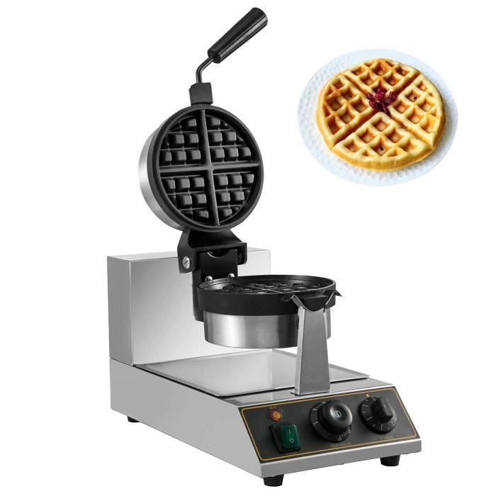BuoQua Gaufrier Commercial Machines à Gaufres et Croques Professionnel Waffle Machine Moulle à Gaufre en Forme de Cœur 