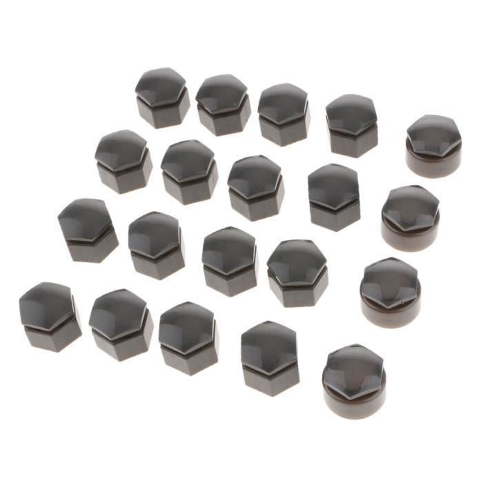 20pcs gris écrou de roue boulon pneu vis bouchon couvercle cache-poussière  22mm pour audi q7