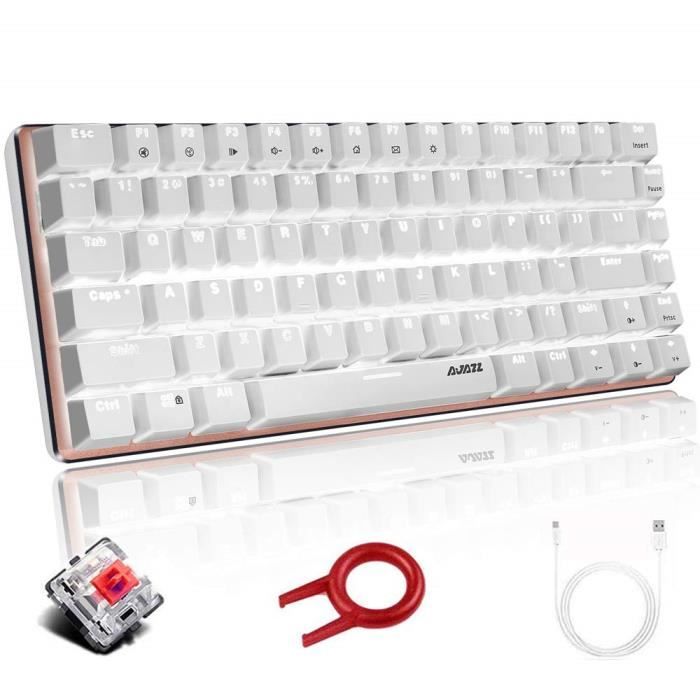 Clavier Gamer Mécanique Clavier Gaming pas cher Red Switch USB Cable QWERTY  - Cdiscount Informatique