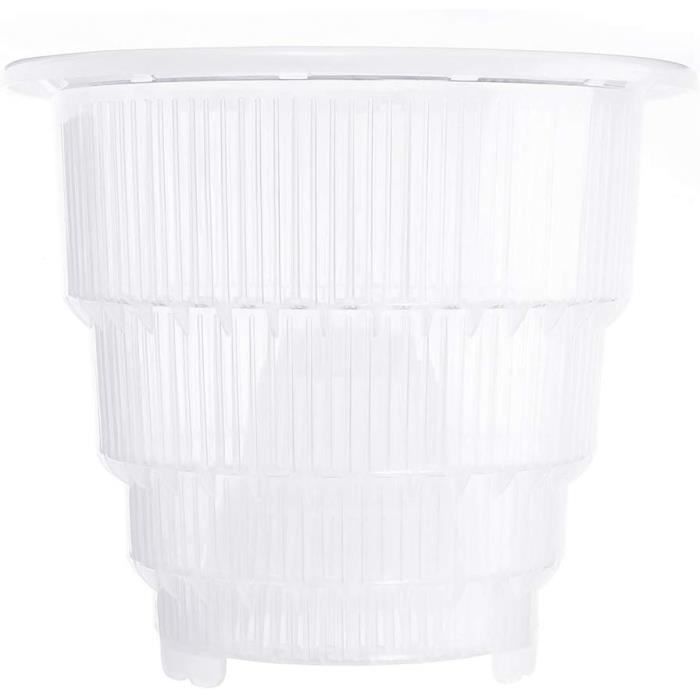 Pot Pour Orchidées En Plastique Transparent Avec Trous De Drainage Et Soucoupe (3, ø 16 Cm) 75