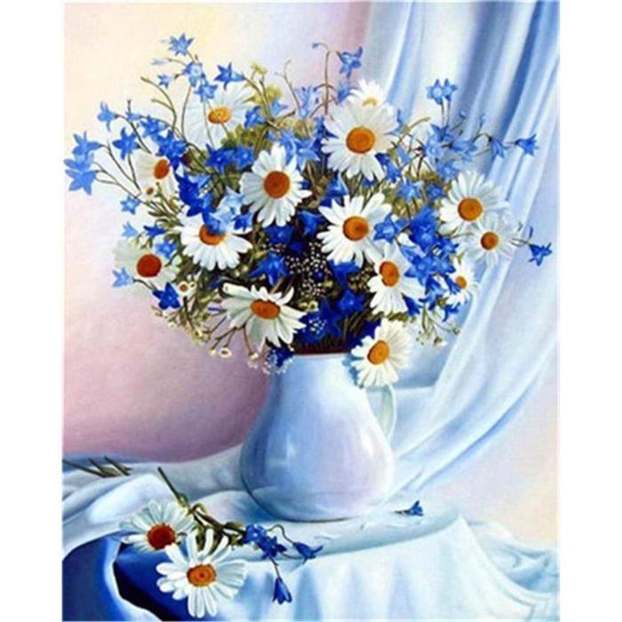 FLAJZ Lot De 4 Peintures Par Numéros Animaux – 20x20 Cm, Toiles Préisprimées, Acrylique, Pinceaux – Cadeau Enfants 5-12 Ans