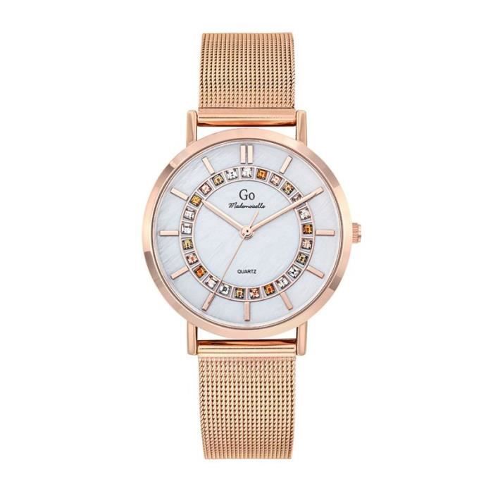 Go Girl Montre Femme Acier Doré Rose Milanais 695544 Achat