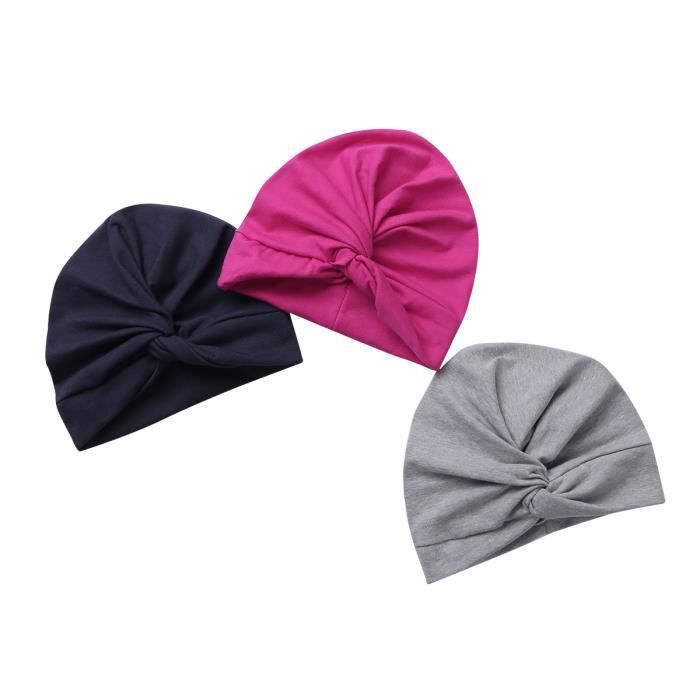 Set De 3 Bonnet Bebe Garcon Fille Naissance Chapeau Bowknot Turban Bandeau Elastique Wrap 4 Cdiscount Pret A Porter