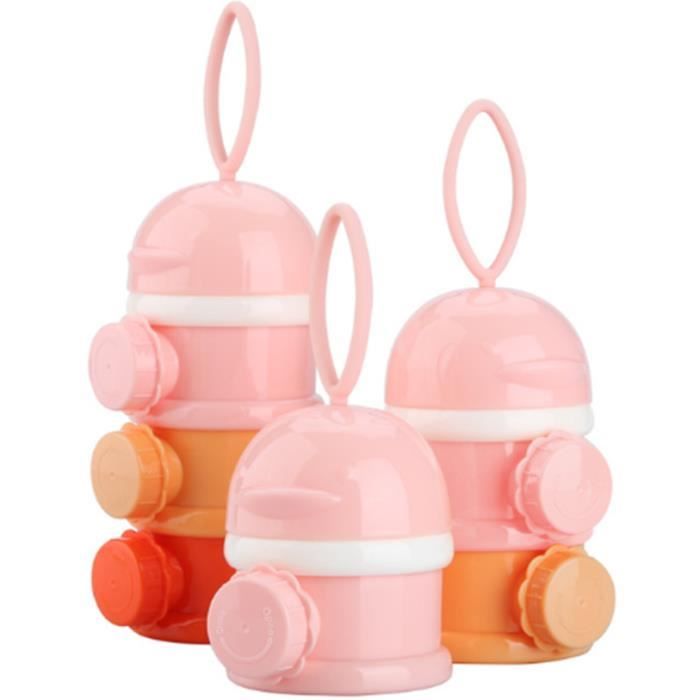 Boite Doseuse A Poudre De Lait Bebe Distributeur D Alimentation Stockage Voyage 3 Couches Superposable Snack Conteneur Rose Cdiscount Puericulture Eveil Bebe