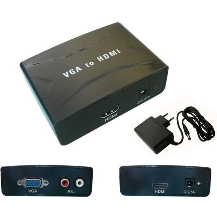 Convertisseur Vga Pc Vers Hdmi Ecran Cdiscount Tv Son Photo Convertisseur Vga Pc Vers Hdmi Ecran Cdiscount Tv Son Photo