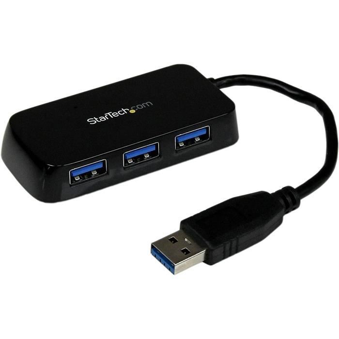 Hub USB 3.0 à 4 Ports Avec Câble Intégré