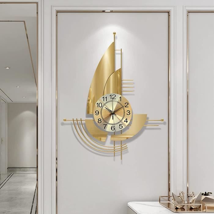 Décoration Murale Salon 3D 127x44 Cm - Sculpture Fleurs Métal, Effet Relief, Avec Vis, Pour Canapé Ou Bureau