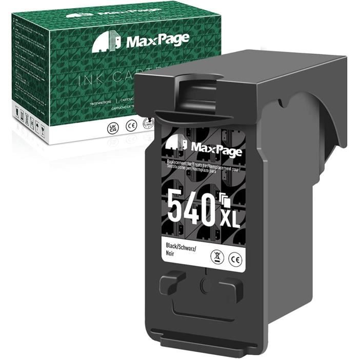 MaxPage Cartouche PG-540 XL, Remanufacturé pour Encre Canon 540