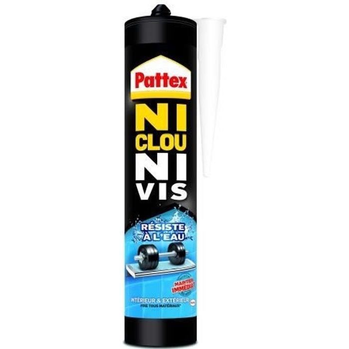 PATTEX Cartouche de colle Ni clou ni vis résiste à l'eau 450 g