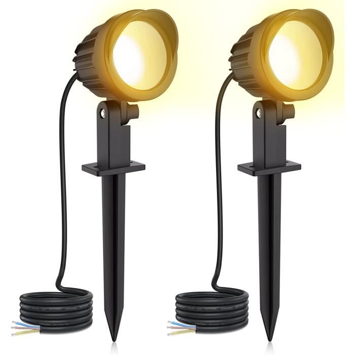 Spot LED Extérieur 7W, Lampe led jardin encastrable avec piquet, Lampe extérieur à Piquer IP66