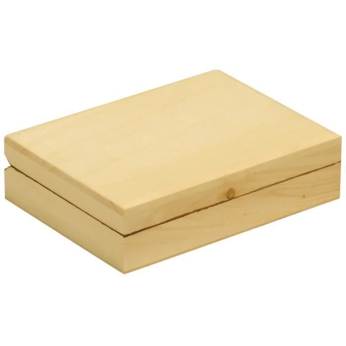 Boite Coffret En Bois Carte 15 5 Cm Graine Creative Marron