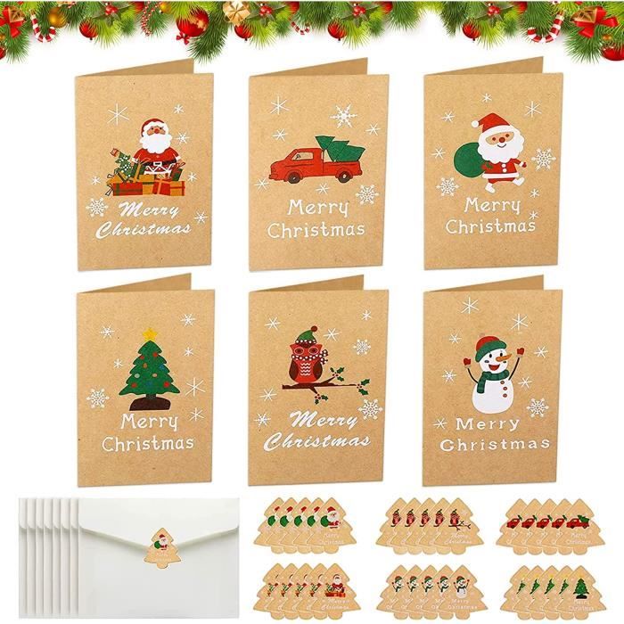 Lot De 50 Autocollants De Cire Ronds Pour Noël - Sceaux Prêts à Coller (30 Mm) - 4 Couleurs
