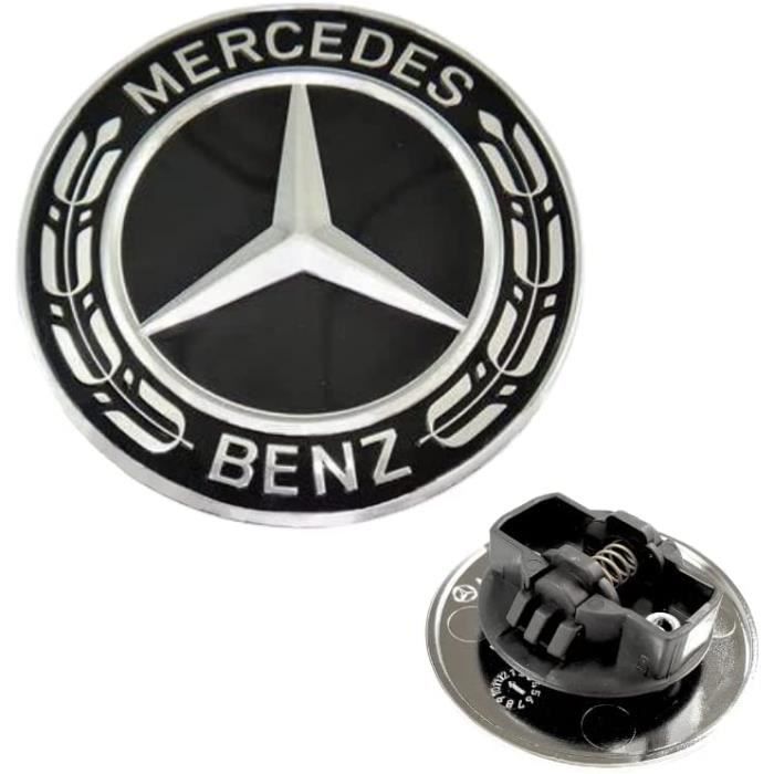 Insigne emblème avant de capot 57mm noir Mercedes Benz logo - Cdiscount Auto