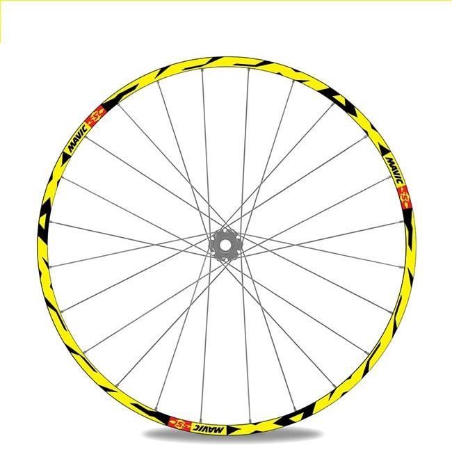 Accessoire velo Autocollant a deux roues pour MAVIC deemax dh vtt velo velo decalcomanies 26 27.5 29 pouces Type 27.5er yellow Cdiscount Sport