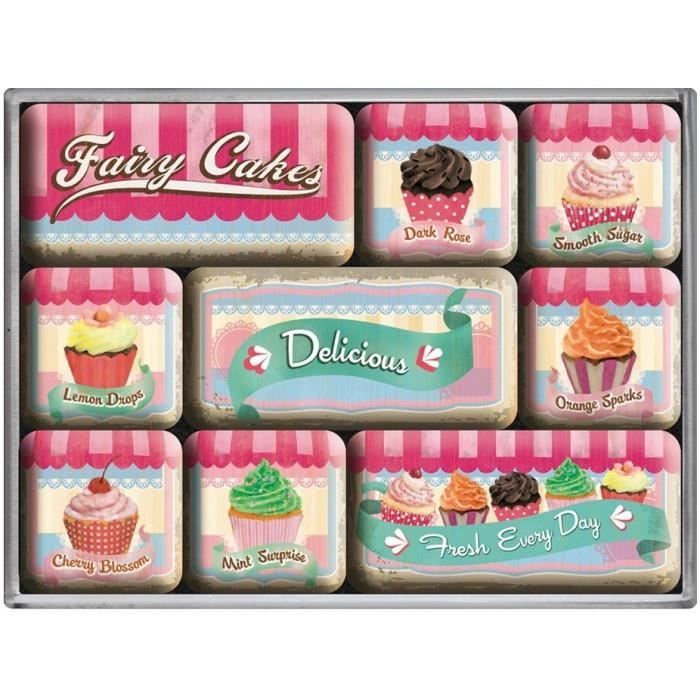 Lot 9 Magnet Cupcake Gateau Colore Cuisine Frigo Achat Vente Aimants Magnets Soldes Cdiscount