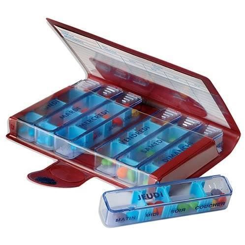 Pilulier Hebdomadaire - MAGNIEN - Medidose Classic - Transparent - 4 Cases - Espaces Ajustables