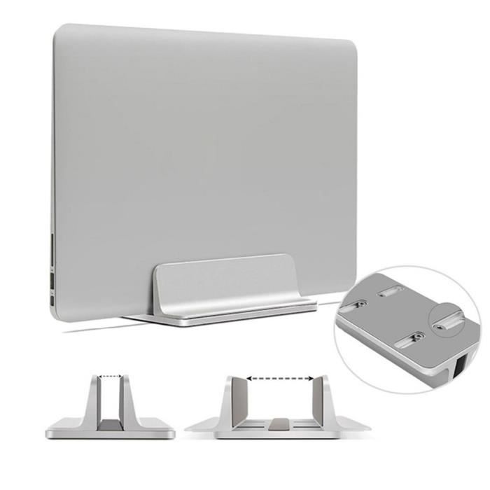 QUVIO Support d'ordinateur portable vertical en aluminium - Réglable en  largeur - Pour