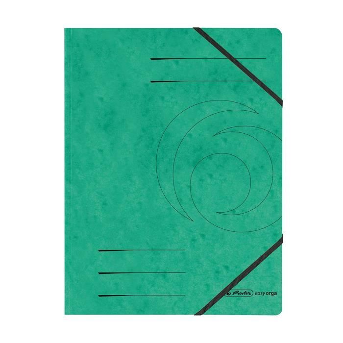 ACROPAQ Lot 8 Chemises Élastiques A4 Nature - Dos 3,5 Cm, 250 Feuilles, PP 0,45 Mm, Couleurs Pastel Vent, Anti-Eau