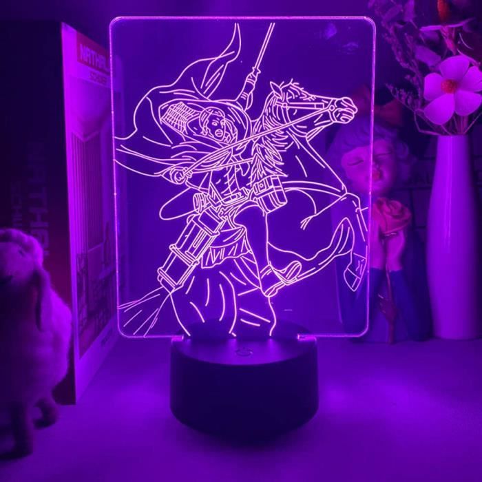 Télécommande 3d DEL Lampe de chevet touch Nuit Lumière 7 Couleur Changeante lampadaire liseuse hibou