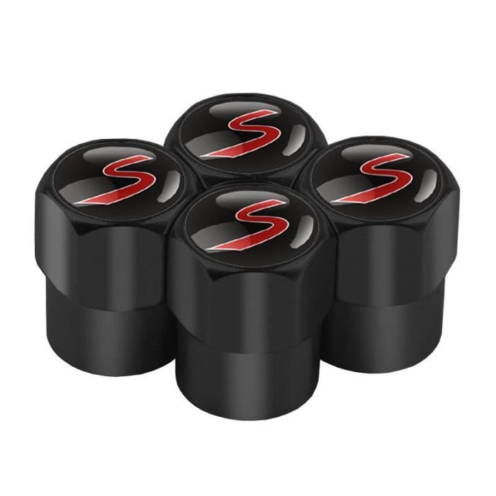 4 Capuchons De Valve Pour Pneus Noirs M - Alliage Aluminium, Joint Caoutchouc, Compatible Valves 11 Mm