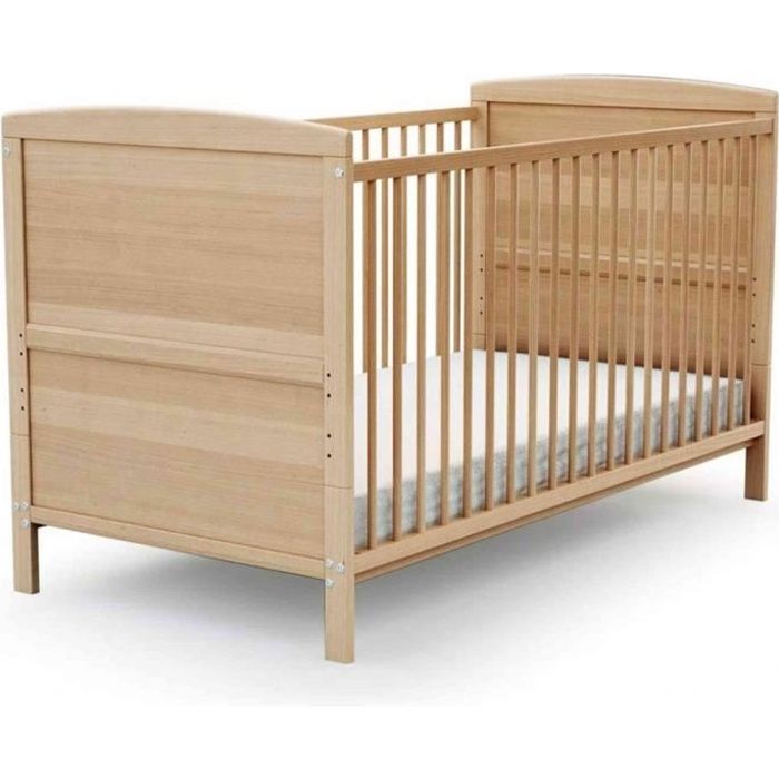 Lit Bebe Evolutif En Bois Verni 70x140 Bois Clair At4 Cdiscount Puericulture Eveil Bebe