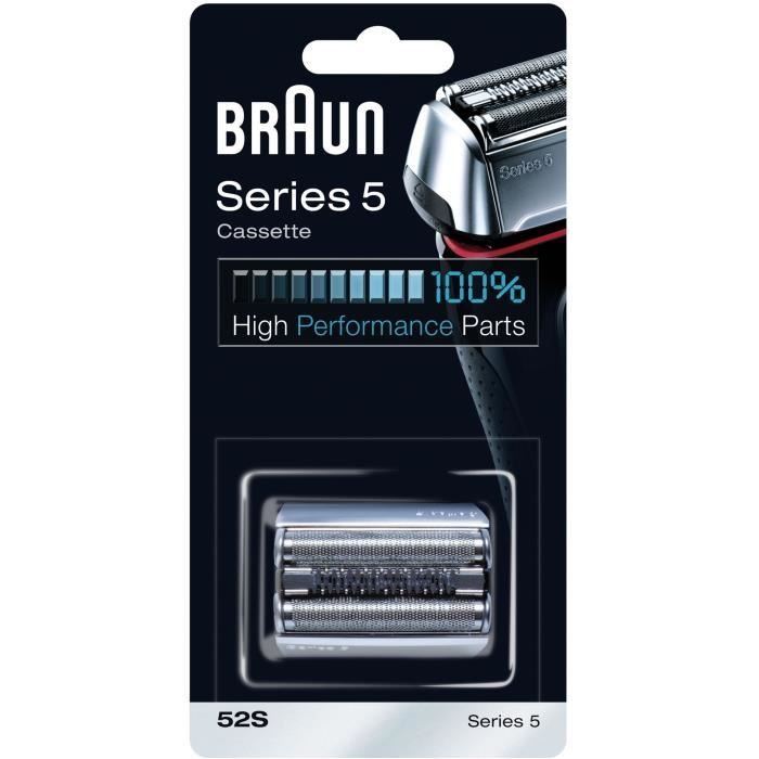 Cassette de Rechange - BRAUN - 52S - Pour rasoir électrique Series 5 - Argenté