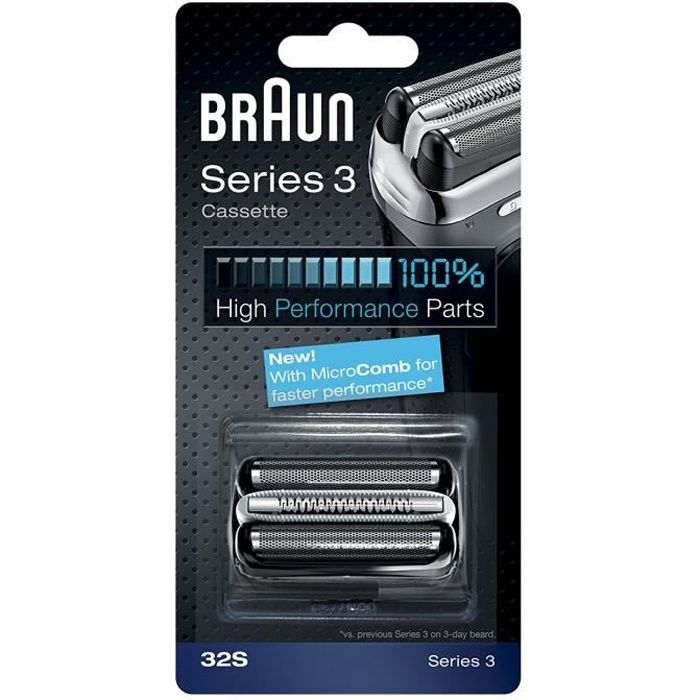 Tête De Rasoir Braun 32S Argent - Neuf Sous Emballage - Pour Rasoir électrique Braun