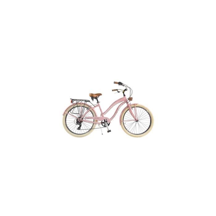 Cruiser Vélo de Ville Retro Via Veneto by Canellini Aluminium Dame Rose - 26\